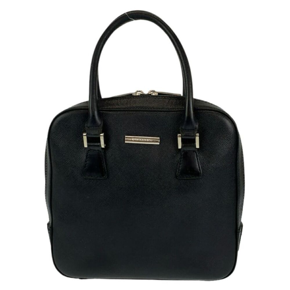 Burberry Leather Handbag Tote Black